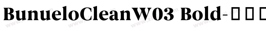 BunueloCleanW03 Bold字体转换